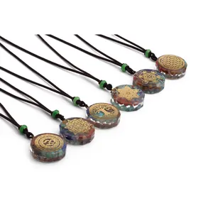 Orgonite Energie Steen Hanger Halsketting Levensboom Bloem Des Levens Metatrons Kubus Mandala Heilige Geometrie Kristal Hars Sieraden Voor Meditatie Yoga Vrouwen Mannen