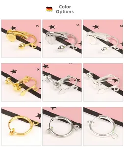 DIY jewelry earring converters in gold and silver showing spiral clip and spring styles