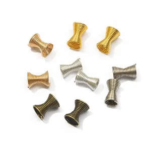 Iron Spring Bead Caps Spiral Spacer Beads Electroplated Metal Findings For DIY Necklace Bracelet Jewelry Making Accessories