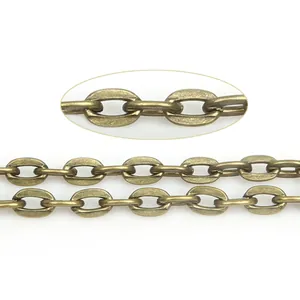 Antique bronze DIY jewelry metal O-chain accessory for necklace and earring making