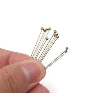 Stainless steel ball head pins in gold and silver for DIY jewelry making