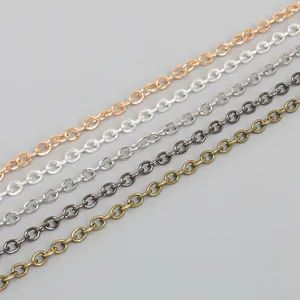 DIY metal O-shaped jewelry chains in five colors including rose gold and silver finish