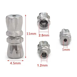 Peanut screw clasp for jewelry with 11mm height and precision CNC metal texture