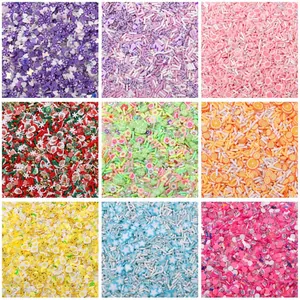 Mixed Colorful Polymer Clay Slices Rhinestones Imitation Pearls For DIY Phone Case Nail Art Slime Filling Craft Accessories