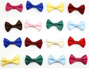 Assorted colorful satin ribbon bows for DIY hair accessories and clothing decoration