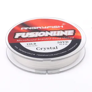 Filo per perline intrecciato bianco da 50 yard con tensione 10LB per gioielli fai da te