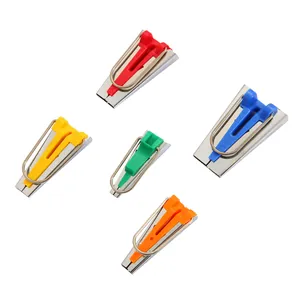 Appareil à Biais Set Pour Couture DIY Outil De Reliure De Tissu Acier Inoxydable Plastique Accessoire De Pliage Manuel