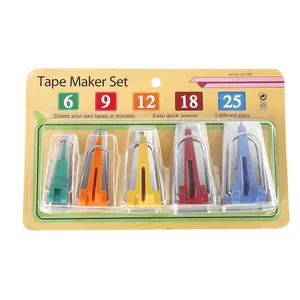 Lot de 5 appareils pour fabriquer du biais de 6mm à 25mm pour couture professionnelle