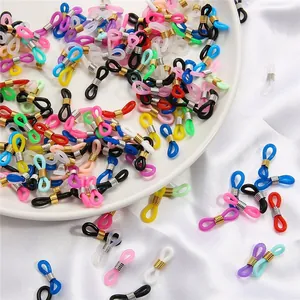 Conectores de silicona para cadenas de gafas con resortes metálicos antideslizantes