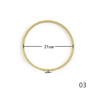 21cm vintage round bamboo embroidery hoop with adjustable metal screw for DIY sewing