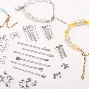 Accesorios de acero inoxidable para joyería con cierres de langosta y cadenas de extensión