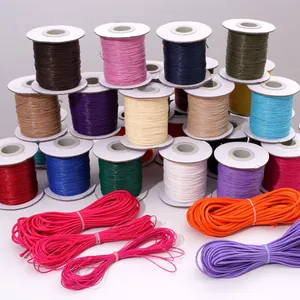 Rollos y madejas de cordón encerado coreano multicolor 0,5-2,5mm para joyería DIY
