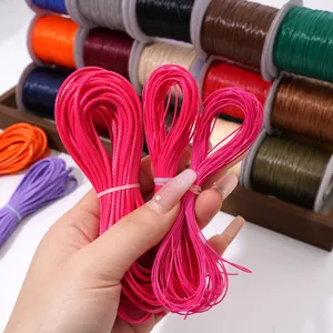 Cordón encerado para joyería DIY en varios colores vibrantes y tamaños