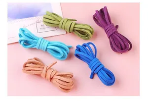 Flaches Wildlederband Set in bunten Farben für DIY Schmuck und Flechtarbeiten Basteln