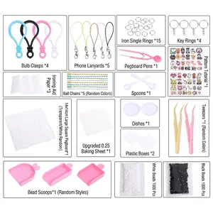 Bügelperlen Set mit 14cm Steckplatte und diversem Bastelzubehör für kreative Projekte