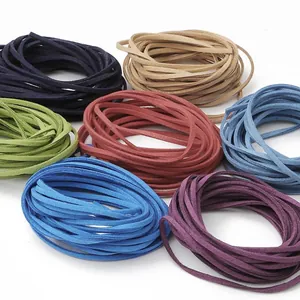 3mm bunte Wildlederimitat Schnur Rollen für DIY Schmuckherstellung und Armbänder