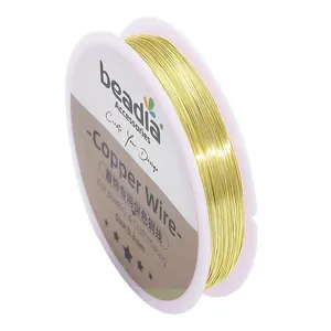 0,3 mm goldfarbener Kupferdraht auf Rolle für DIY Schmuckherstellung und Handwerk