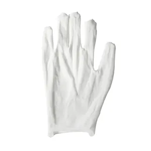 White cotton anti-oxidation gloves for DIY jewelry making and formal handling
