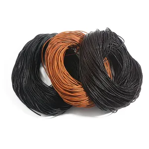 Three rolls of colorful round faux leather cord for DIY handmade jewelry and necklaces