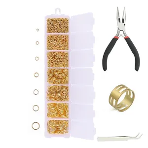 Metal Open Jump Rings Jewelry Making Kit With Pliers Tweezers Ring Opener For DIY Earrings Necklace Bracelet Finding Accessories