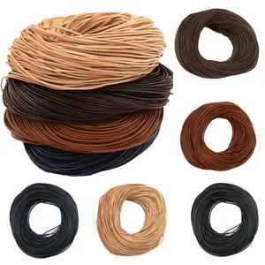 Round Cowhide Leather Cord DIY Jewelry Making Material Rope For Necklace Bracelet Handicraft Braiding Jewelry Accessories