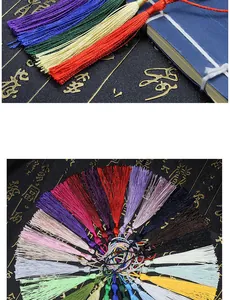 Close-up of vibrant multi-color silk tassels for DIY crafts and traditional accessories
