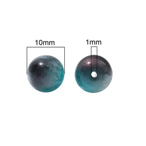 Ιριδίζουσες γυάλινες χάντρες 10mm με τρύπα 1mm για χειροποίητα DIY βραχιόλια και κολιέ