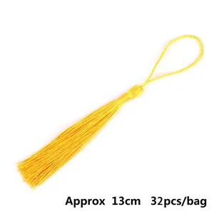 Nappina decorativa giallo brillante con asola per artigianato fai-da-te e segnalibri
