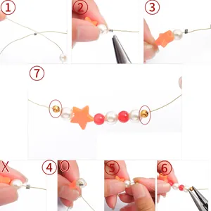 Sieraden maken set met witte parels en gouden knijpkraaltjes voor diy kettingen