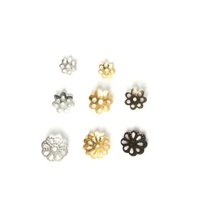 Copriperle a fiore DIY in oro argento e bronzo per la creazione di gioielli artigianali