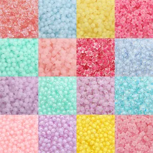 DIY Acrylic Beads Set Candy Star Flower Pumpkin Shapes For Jewelry Making Necklace Bracelet Frosted Transparent Colorful Craft Beads