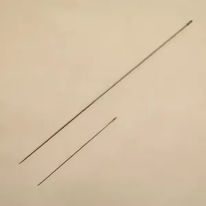 Two sizes of stainless steel beaded needles for DIY jewelry making and handicraft projects