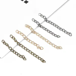 Iron Extender Chain For DIY Jewelry Making Necklace Bracelet Tail Link Metal Connector Adjustable Findings DIY Craft