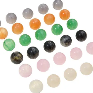 Perles en résine colorées avec effet sable étoilé et texture marbrée pour bijoux DIY