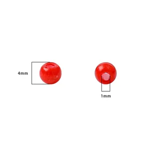Olieverf Lak Glaskralen Effen Kleur Ronde Losse Kralen Voor DIY Sieraden Maken Ketting Armband Accessoires