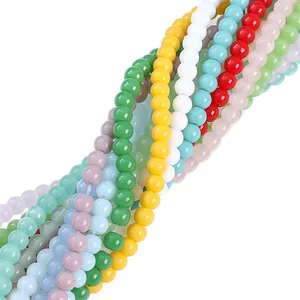 Gekleurde glazen kralen van 4mm in diverse tinten voor DIY handgemaakte sieraden