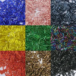 Twisted Glass Bugle Beads Tube Seed Beads For DIY Jewelry Making Bracelet Necklace Embroidery Clothing Decoration Handmade Crafts