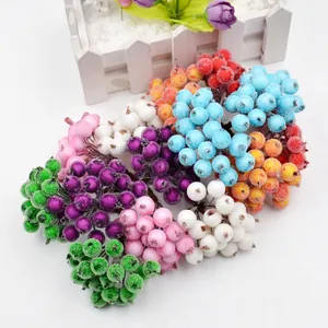 Bacche Artificiali Smerigliate in Schiuma Con Gambo in Filo di Ferro per Decorazioni Natalizie Fai da Te Accessori per Capelli Matrimonio Casa