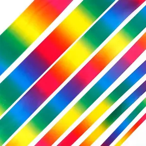 Regenbogen Farbverlauf Satinband Polyester Dekoband Für DIY Schmuckherstellung Ohrringe Geschenkverpackung Handgemachter Bastelbedarf