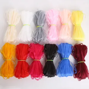Lot de 12 rubans d'organza colorés pour bijoux faits main et accessoires de coiffure