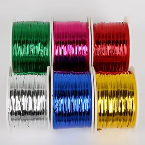 Set of 6 metallic twist ties in vibrant colors for DIY gift wrapping and crafts