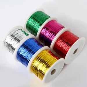 Six rolls of colorful metallic plastic coated wire ties on white spools for DIY crafts