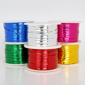Metallic Twist Ties For DIY Crafts Gift Wrapping Plastic Coated Iron Wire Shiny Gold Silver Green Ribbon For Party Decor
