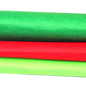 Láminas de fieltro no tejido en rojo y verde para manualidades y decoración festiva