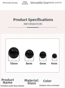 Tableau de comparaison des tailles et spécifications des perles en verre imitation jade