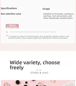 Tableau détaillé montrant des perles rondes en verre colorées pour la création de bijoux DIY