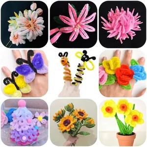 DIY colorful chenille stems for creative crafts and floral handmade decorations