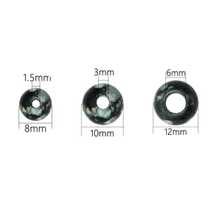 Acrylic floral pearl beads for DIY jewelry making in three sizes 8mm 10mm 12mm
