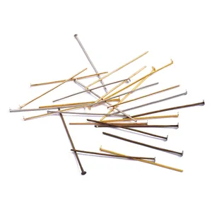 Épingles à Tête Plate en Fer Épingles en T pour la Fabrication de Bijoux DIY Boucles d'Oreilles Pendentifs Plusieurs Couleurs