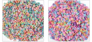 Detailed collection of Christmas and floral polymer clay slices for DIY handmade crafts